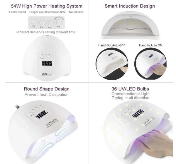 LAMPARA DE UÑAS 54W SUNX