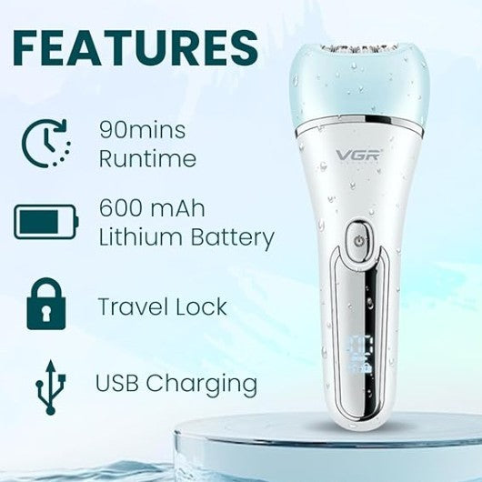 DEPILADORA PARA MUJER VGR 6 EN 1 INCLUYE V733